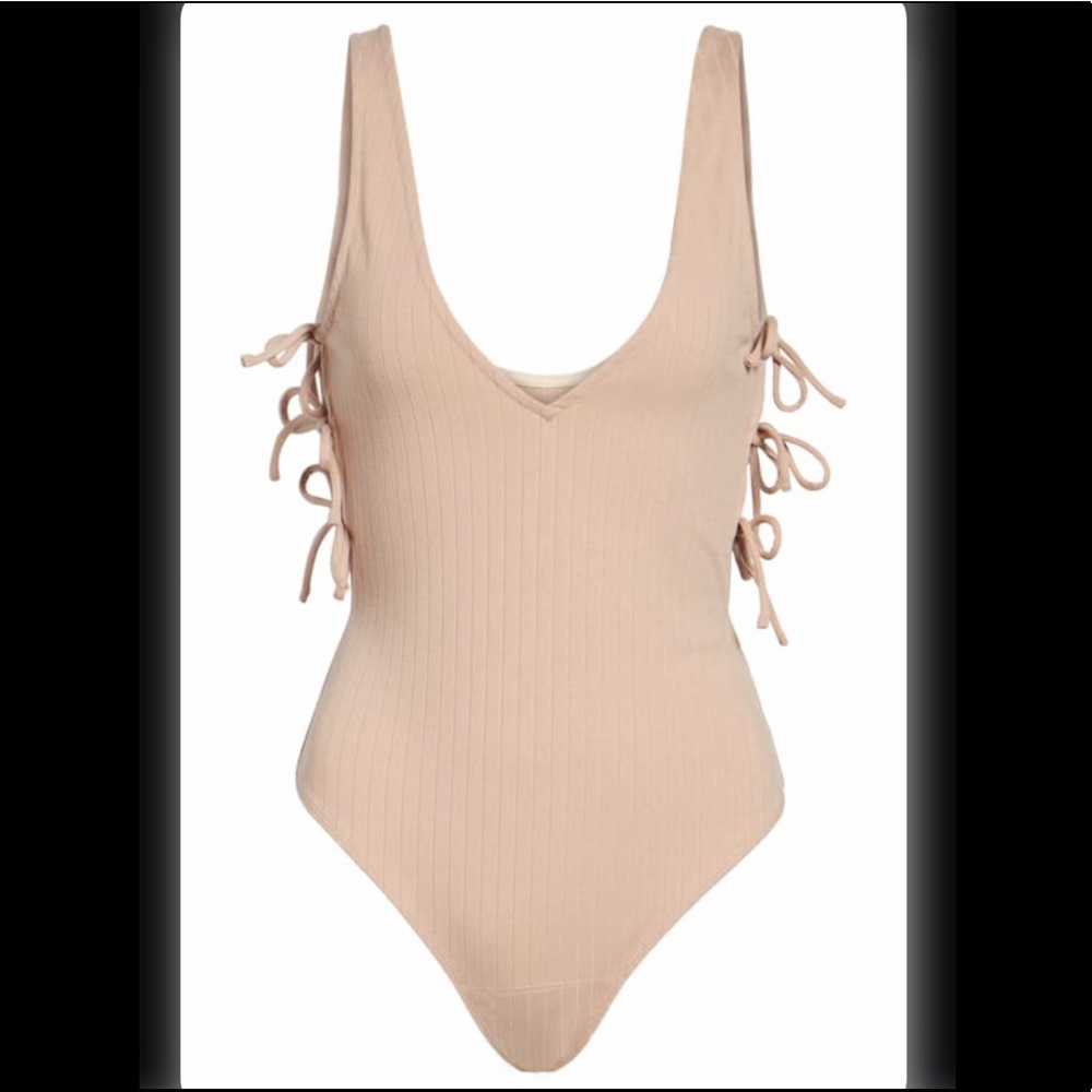 Privacy Please Mission Bodysuit in Blush